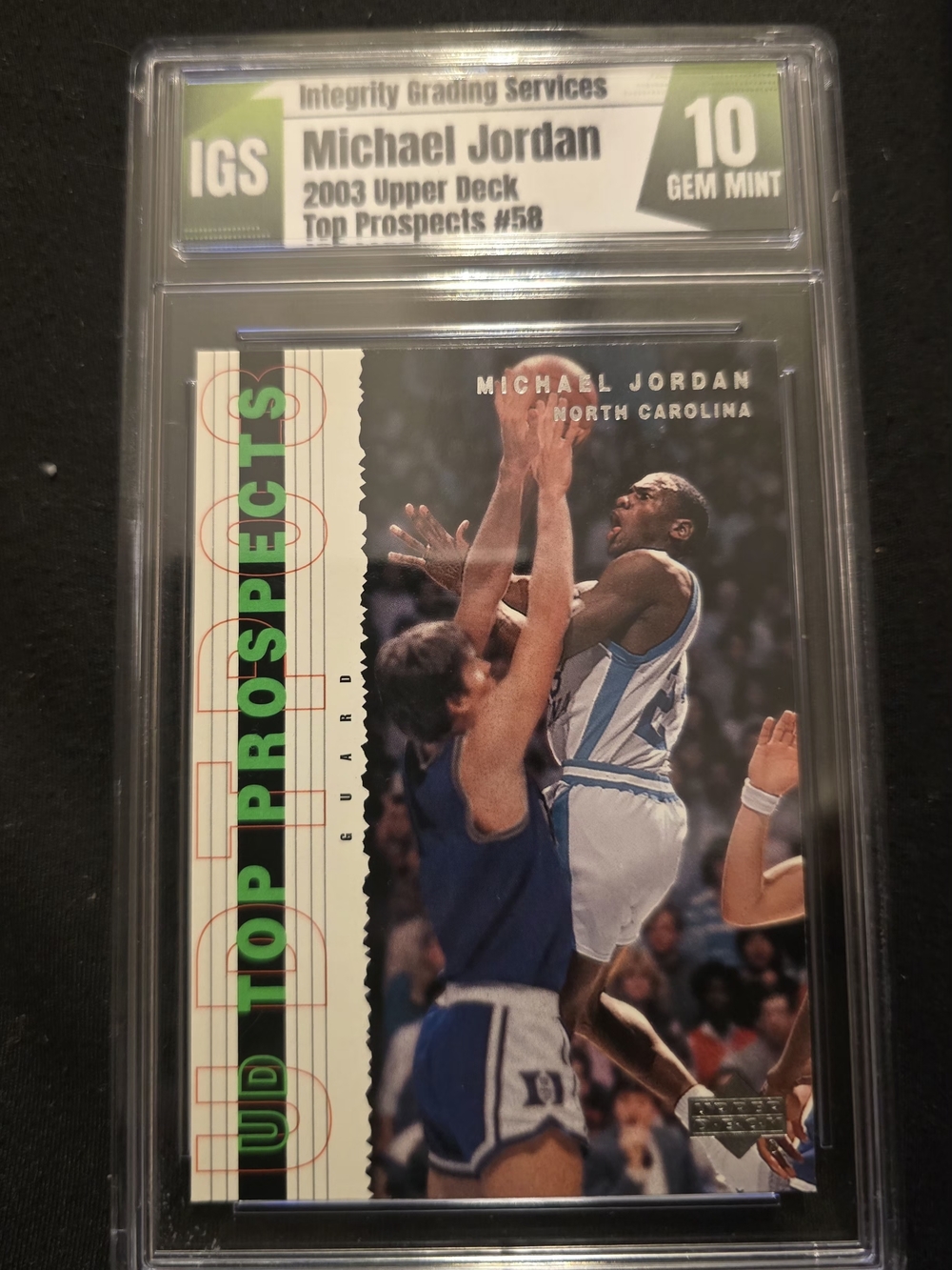 GEM MINT 10 Michael Jordan Rookie Era Trading Card - Green, White, Blue